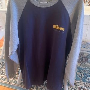Vintage Wilson Sweatshirt Mens XL blue Sports Skate Grunge USA 90s